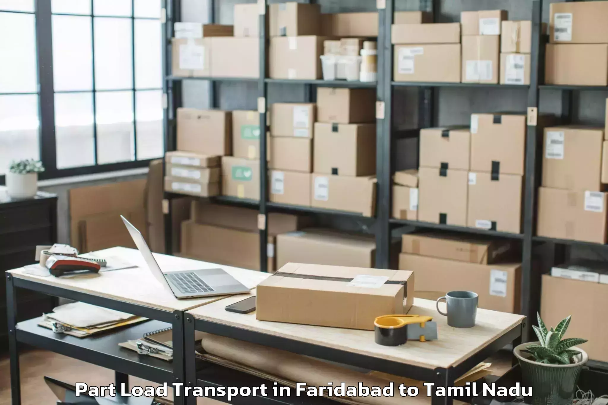 Faridabad to Manalurpettai Part Load Transport Booking